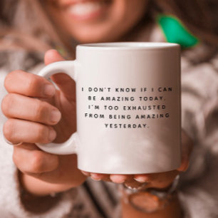 Taza Impresionante tipografía de moda y divertida, soy