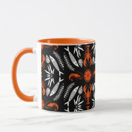 Taza Impresiones de estilo Art Deco de marisco