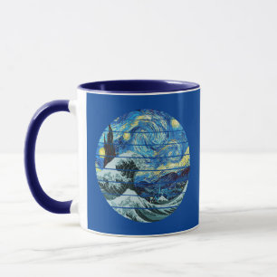 TAZA IMPRESIONISMO NOCHE ESTRELLADA OLA DE KANAGAWA ART