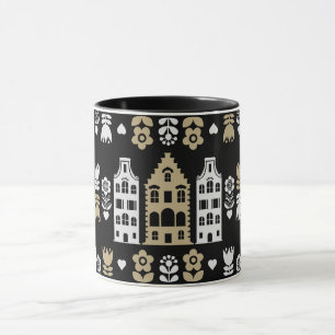 Taza Imprimir arte folclórico holandés tradicional