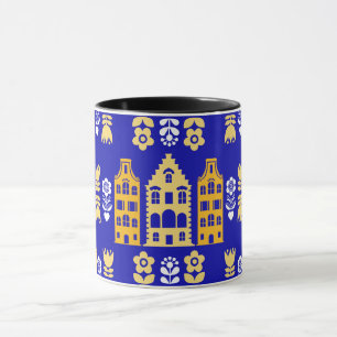 Taza Imprimir arte folclórico holandés tradicional