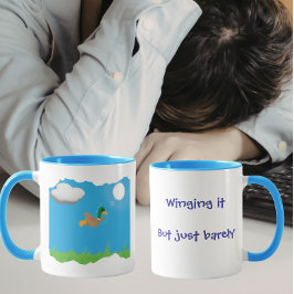 Taza Improvisando Pero Apenas - Humor de Pato