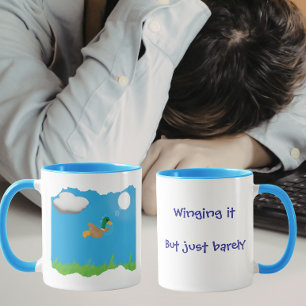 Taza Improvisando Pero Apenas - Humor de Pato