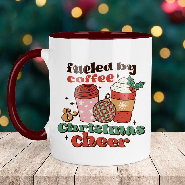 Taza Impulsado por el café y los Navidades celebran el  (Subido por el creador)