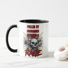 Taza Impulsado por Migrañas Pura Furia Líquida Calavera
