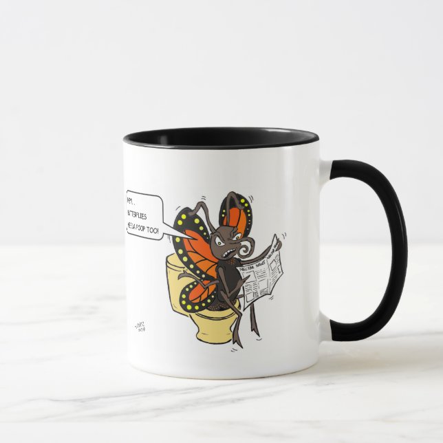 Taza ¡Impulso de la necesidad de las mariposas también! (Derecha)