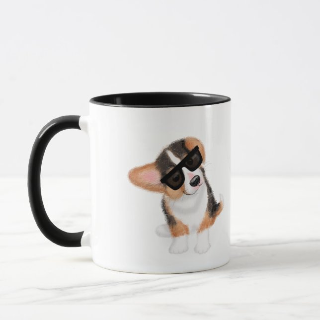 Taza Incorgnito corgi cachorro (Izquierda)