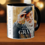 Taza Increíble Grampa desde 20XX Sencilla Foto Elegante<br><div class="desc">Este diseño simple y moderno se compone de tipografía de la cadena y cursiva y añade una foto personalizado</div>