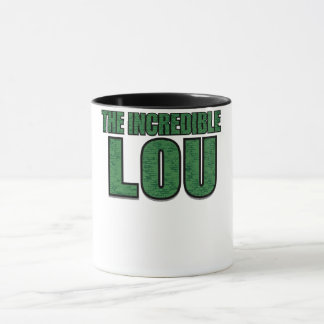 Taza Increíble Lou - Tipografía de Patrón de Ladrillo V