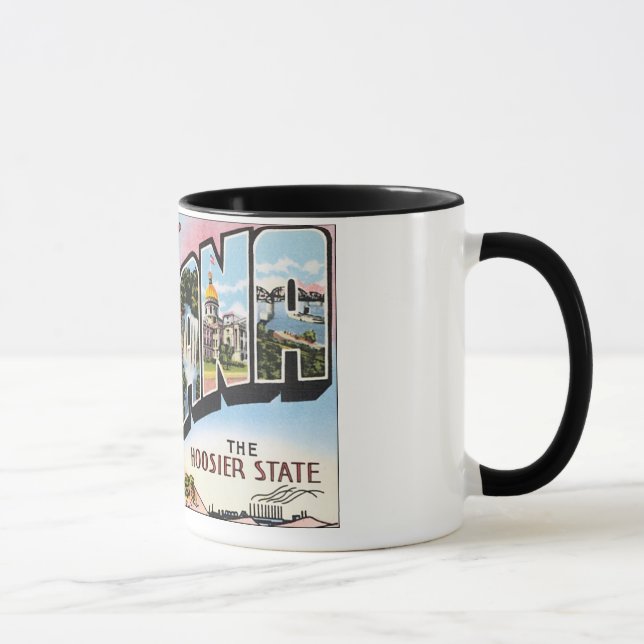 Taza Indiana - diseño de Postacard del vintage (Derecha)