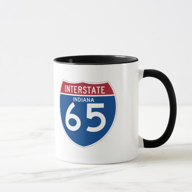 Taza Indiana EN escudo de la carretera nacional I-65 - (Derecha)