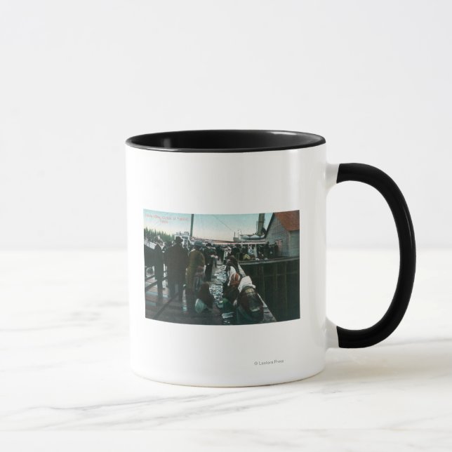 Taza Indios venden Curios en Yakital, Yukón (Derecha)