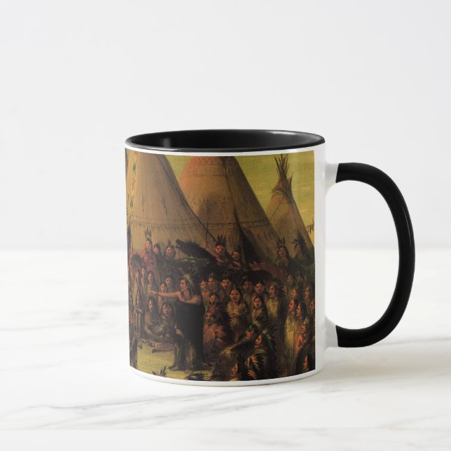 Taza Indios vintage, Consejo de Guerra Sioux de Catlin (Derecha)