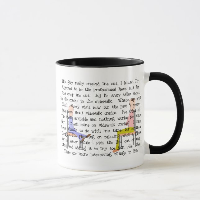 Taza Individuo espeluznante de la grieta de la acera (Derecha)
