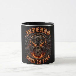 Taza Infierno Nacido En Fuego Cráneo De Demonio Ígneo