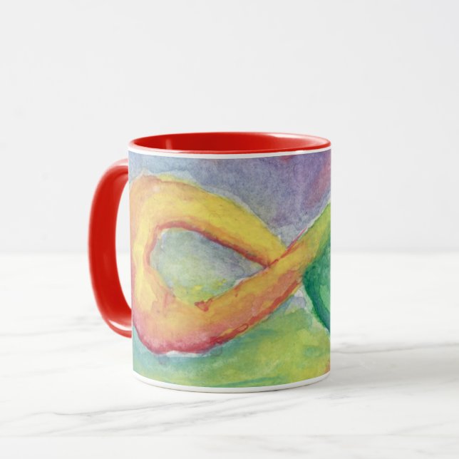 Taza Infinidad arcoiris por Lyric Rivera- Café Mug (Anverso izquierdo)