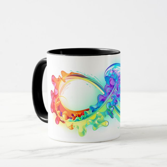 Taza Infinidad con las medusas del arcoiris (Anverso izquierdo)