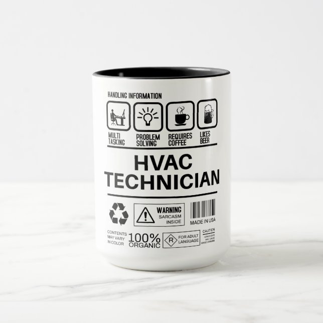 Taza Información divertida de manejo de técnicos de HVA (Centro)