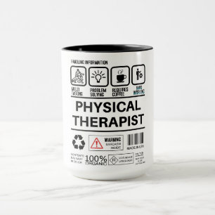 Taza Información divertida de manejo físico terapéutico