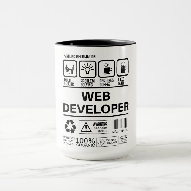 Taza Información divertida sobre el manejo de desarroll (Centro)