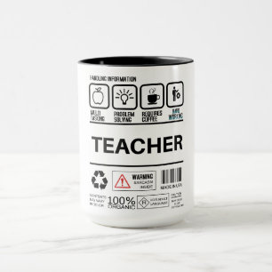 Taza Información divertida sobre el manejo de profesore