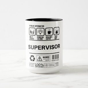 Taza Información divertida sobre el manejo de superviso