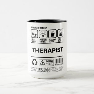 Taza Información divertida sobre el manejo terapéutico
