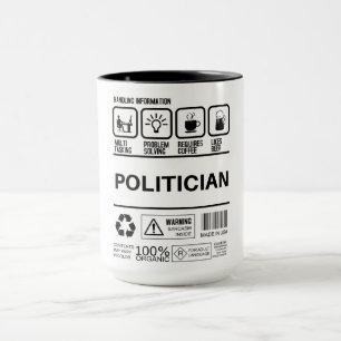 Taza Información divertida sobre manejo político
