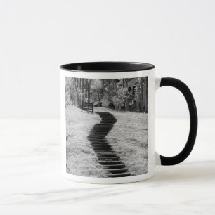 Taza Infrarrojo de árboles edificios y senderos en Las