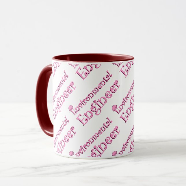 Taza Ingeniera Ambiental Rosa (Anverso izquierdo)