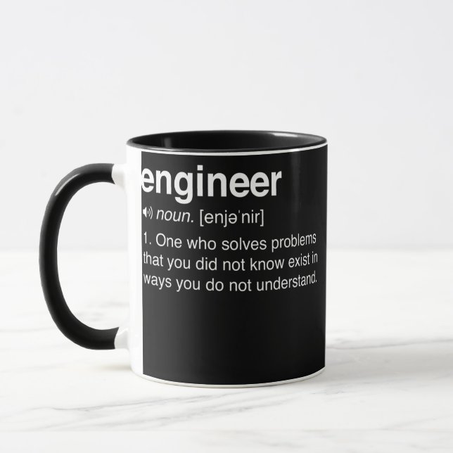 Taza Ingeniería divertida de definición de ingeniero ST (Izquierda)