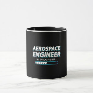 Taza Ingeniero Aeroespacial En Curso En El Espacio De I