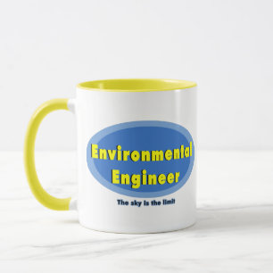 Taza Ingeniero Ambiental Óvalo Azul