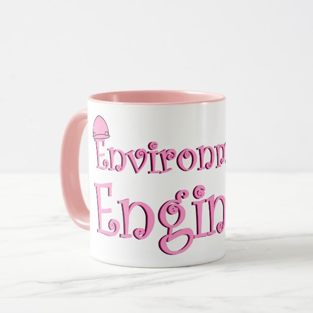 Taza Ingeniero ambiental rosa (Anverso izquierdo)