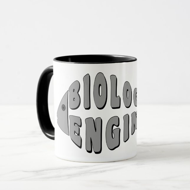 Taza Ingeniero Biológico Gray Fish (Anverso izquierdo)