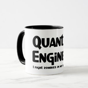 Taza Ingeniero cuántico Luchador Zombie