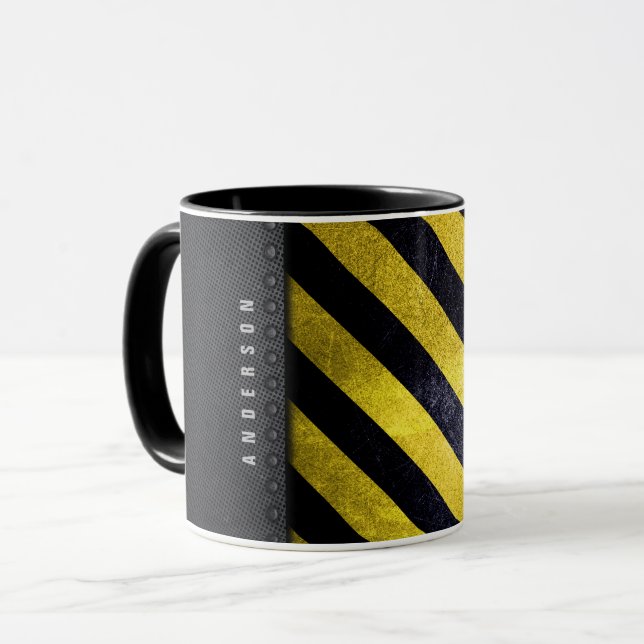 Taza Ingeniero de construcción de franjas de peligro am (Anverso izquierdo)