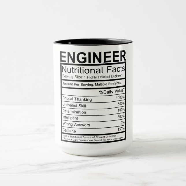 Taza Ingeniero de datos nutricionales (Centro)