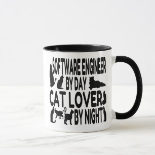 Taza Ingeniero de software Cat Lover