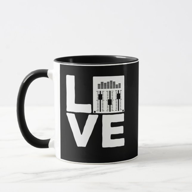 Taza Ingeniero de sonido Amor Mezclador Soundboard Audi (Izquierda)