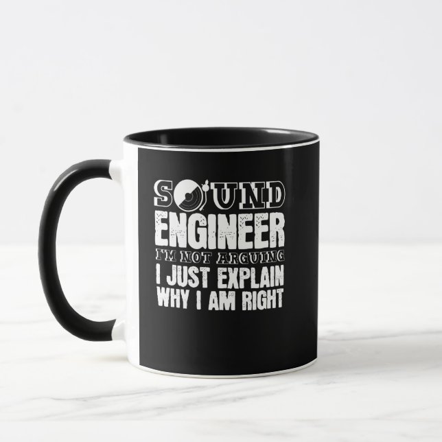 Taza Ingeniero de sonido Chiste Técnico de Ingeniería d (Izquierda)