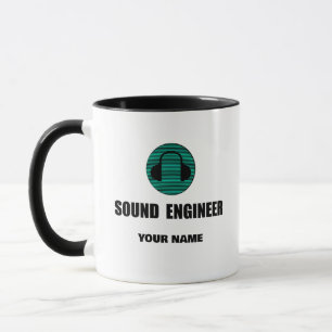Taza Ingeniero de sonido personalizado Ingeniería de au