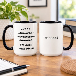 Taza Ingeniero divertido amante de las matemáticas humo