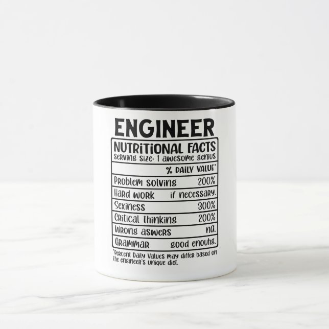 Taza Ingeniero divertido Mug (Centro)