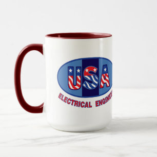 Taza Ingeniero eléctrico patriótico