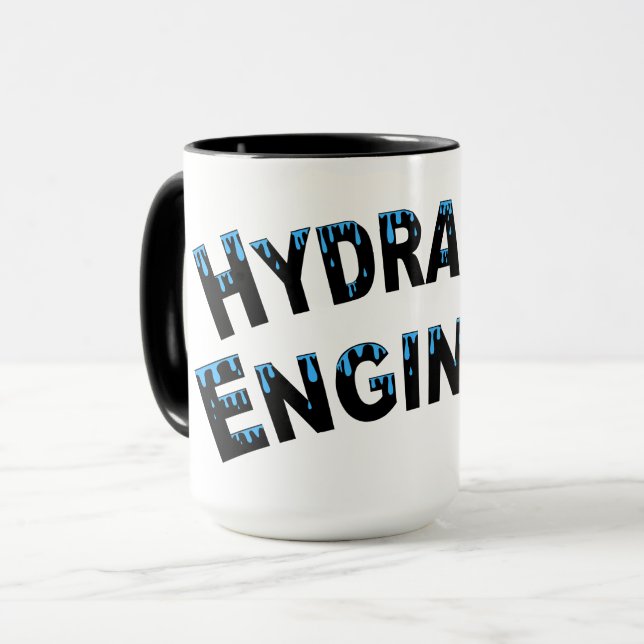 Taza Ingeniero hidráulico Agua Droplets Mug (Anverso izquierdo)