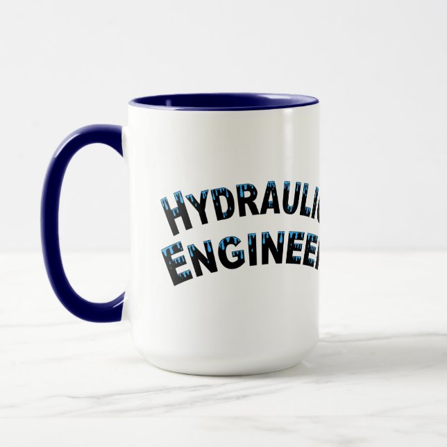 Taza Ingeniero hidráulico Agua Droplets Mug (Izquierda)