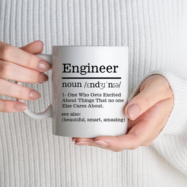 Taza Ingeniero ingeniero divertida definición regalo de (Subido por el creador)