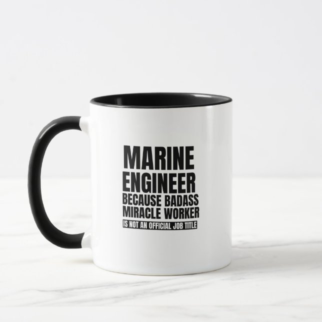 Taza Ingeniero marino porque el obrero del milagro del  (Izquierda)