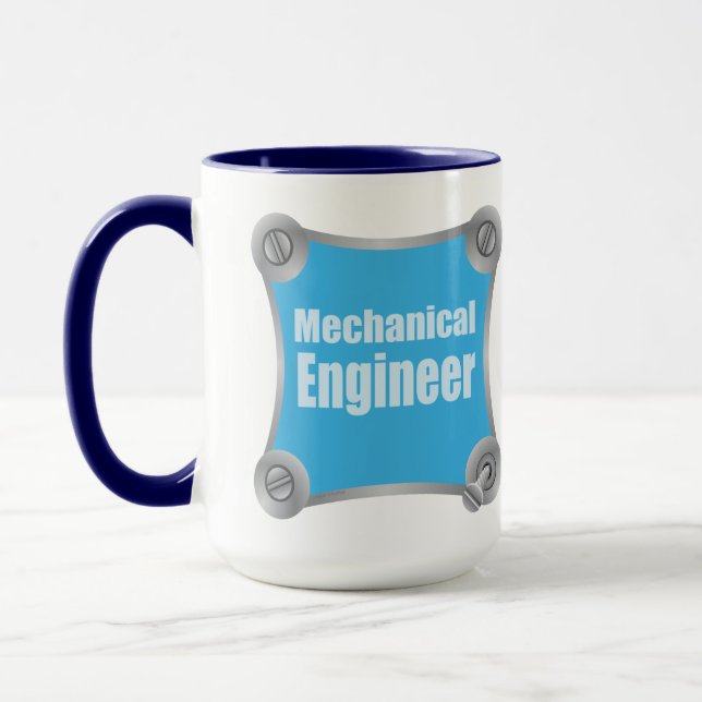 Taza Ingeniero mecánico azul (Izquierda)
